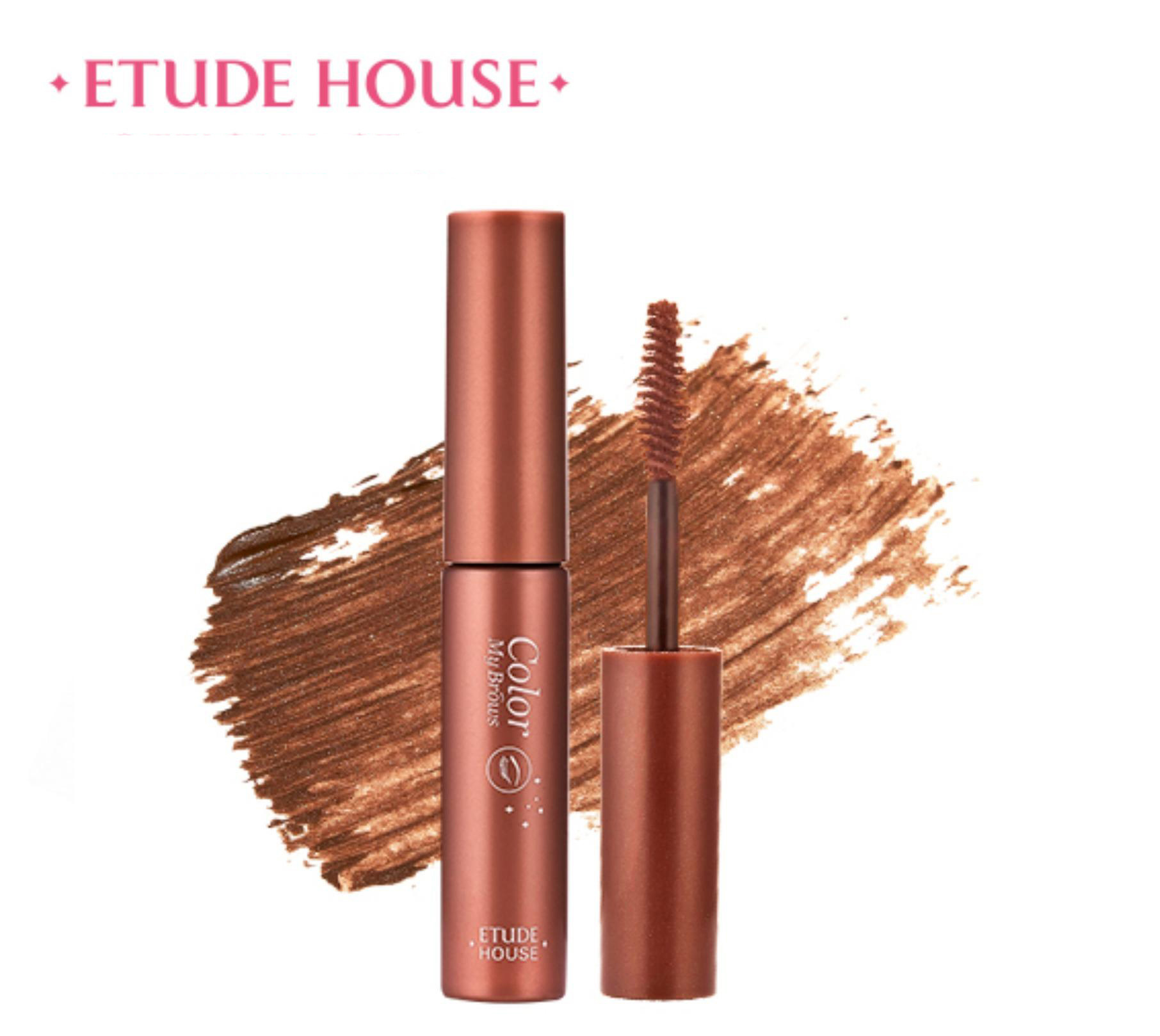 Etude Color My Brows #3 Red Brown 4.5 g. มาสคาร่าปัดคิ้ว เปลี่ยนสีคิ้วให้เข้ากับสีผมของคุณได้ง่ายๆ คิ้วสีน้ำตาล เทรนด์เกาหลี ช่วยให้หน้าดูสว่างขึ้น  ปัดเติมแต่งเส้นคิ้วให้มีสีสันพร้อมแต่งรูปคิ้ว ด้วยแปรงมาสคาร่า เหมาะกับเส้นขน คิ้วของสาวเอเชีย