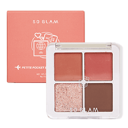 So glam ,อายแชโดว์,อายแชโดว์พาเลท,Petite Pocket Eyeshadow Palette ,Pocket Eyeshadow,อายแชโดว