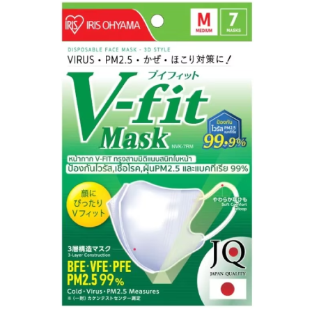IRIS OHYAMA Face Mask V-FIT 3D 7 ชิ้น (M Size)