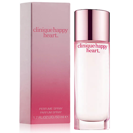 Clinique Happy Heart Perfume Spray 50 ml. ให้กลิ่นสดชื่น สบายของไอเย็นจากยอดเขาเสริมด้วยกลิ่นหวานซ่อนเปรี้ยวของส้มและดอกไม้นานาชนิด