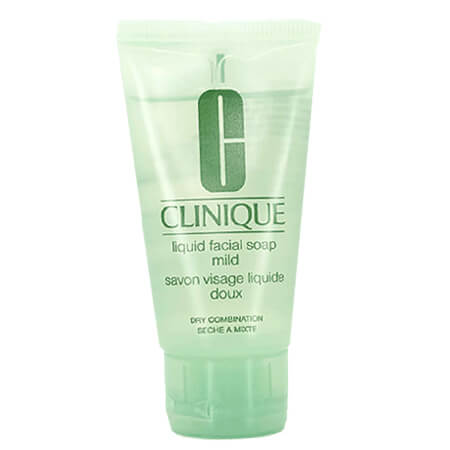 Clinique Liquid Facial Soap Mild Dry Combination 30 ml สบู่เจลใสทำความสะอาดผิว ช่วยปรับสมดุลของผิวให้ผิวรู้สึกสบาย นุ่มนวล