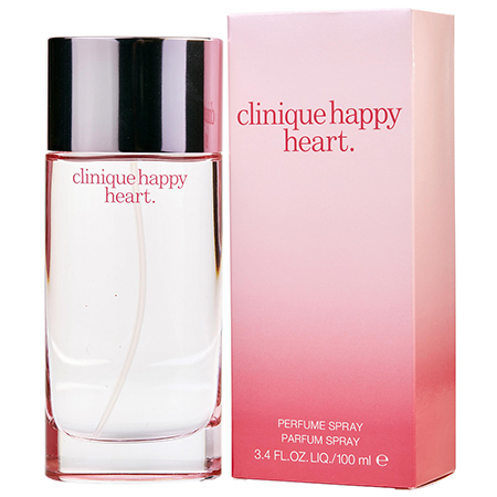 Clinique Happy Heart Perfume Spray 100 ml ให้กลิ่นสดชื่น สบายของไอเย็นจากยอดเขาเสริมด้วยกลิ่นหวานซ่อนเปรี้ยวของส้มและดอกไม้นานาชนิด