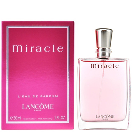LANCOME Miracle Eau de Parfum 30ml น้ำหอมสีชมพูแนวกลิ่นฟลอรัล-สไปซี่ สะท้อนจิตวิญญาณที่เข้มแข็ง สุขุม เชื่อมั่น และศรัทธาในอนาคต