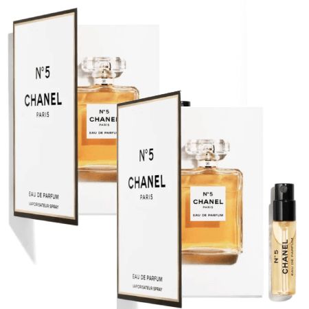 Chanel แพ็คคู่ No.5 eau de parfum 1.5ml ชาแนล นัมเบอร์ไฟว์ เป็นกลิ่นหอมของดอกไม้หลากหลายชนิดให้กลิ่นหอมนุ่มละมุน หรูหรา ดูคลาสสิก